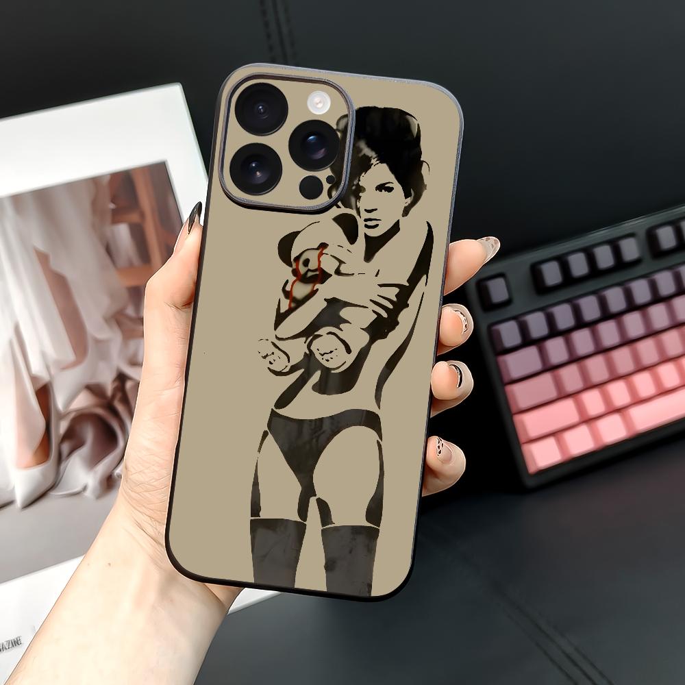 Graffiti-Künstler B-Banksy Handyhülle Für iPhone 16 15 14 13 12 11 PRO MAX PLUS Mini TPU Weich Hautfreundliche Hülle