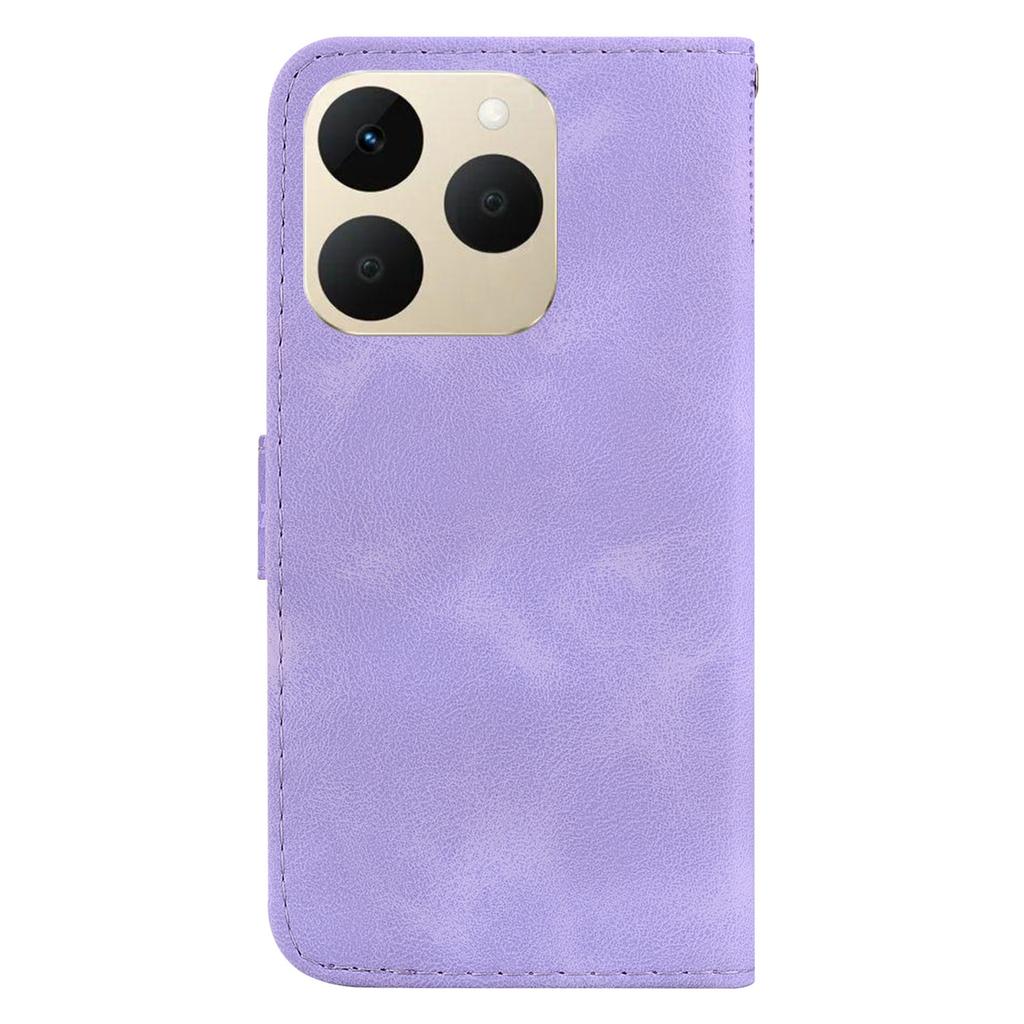 For Realme 15T 5G Stand Case 7-Shaped Pattern Imprint Leather Phone Cover with Strap