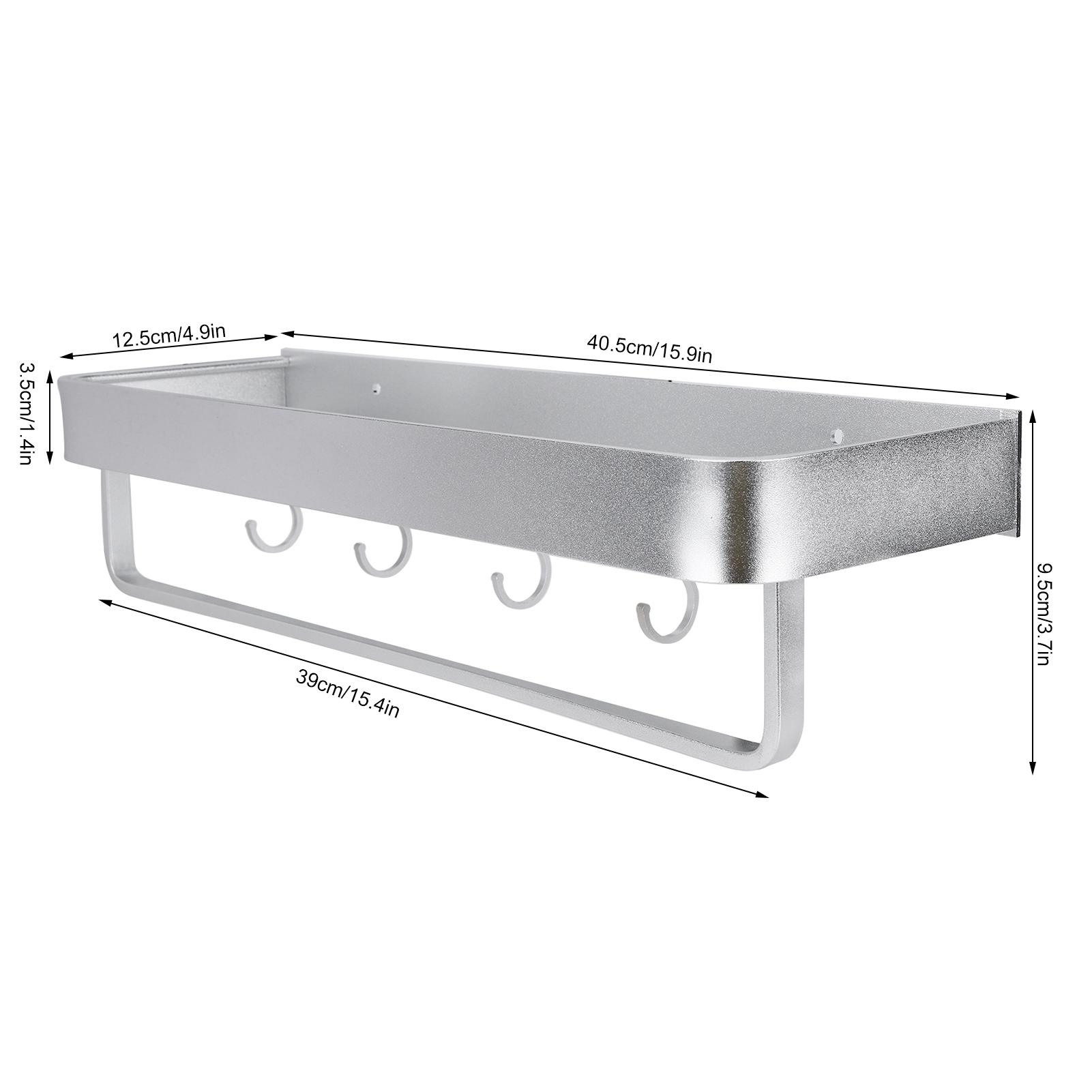 Wandgemonteerd Opbergrek Doucheplank Multifunctionele Opberg Houder voor Keuken Badkamer(40cm Opbergrek )