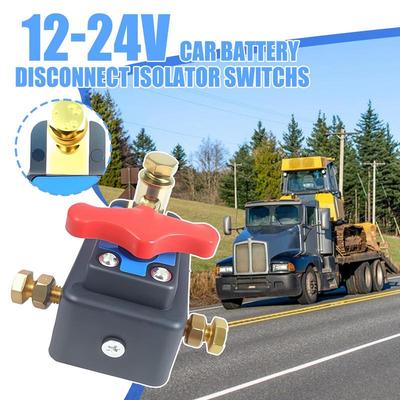 Car Battery Disconnect Switches Heavy Duty 12-24V Battery Disconnect Automotive Replacement Parts For Boat Motorcycle Marine Sea