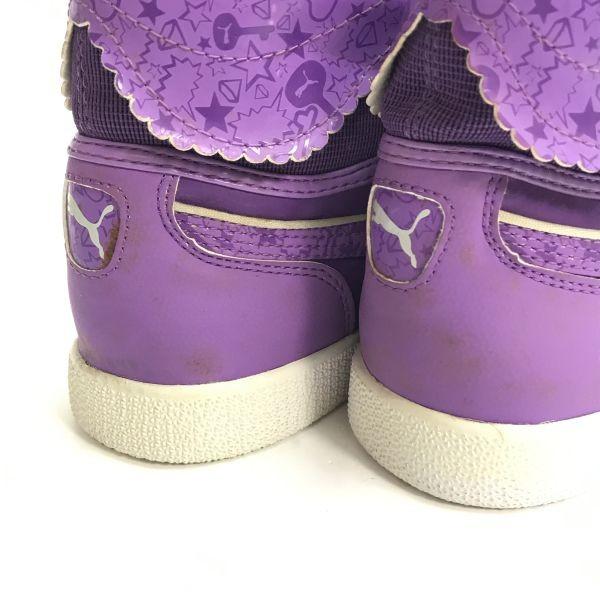 PUMA high cut sneakers 7 25 purple(USED)