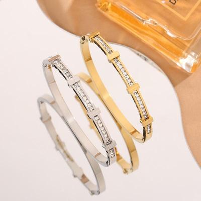 1pc All Over The Sky Star Diamond Titanium Steel Vintage Bracelets for Women Couples New Fashion Simple Party Jewelry Gift Accessories