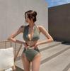 2023 Sexy Lace-up Split Bikini for Women's Big Chest - European & American Style Swimsuit