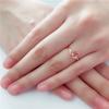 Rose Gold Plated Swan Ring Temperament Purple Gold Live Design Jewelry