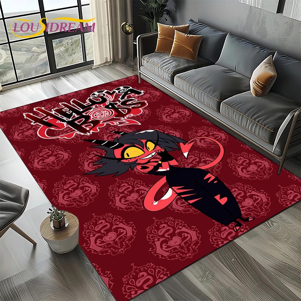 2025 H-Helluva Boss Blitzo Cartoon Carpet Rug for Bedroom Living Room Home Sofa Decoration,kids Game Play Decor Floor Mat Gift