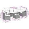VidaXL Garden Lounge Set with Cushions 7 Pcs, Sofas with Adjustable Feet, Outdoor Furniture Set Patio Terrace, 3251379