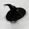 Elegant Curved Brimmed Witch Hat With 3D Butterfly Decoration Halloween Cosplay Accessory Multiple Colors