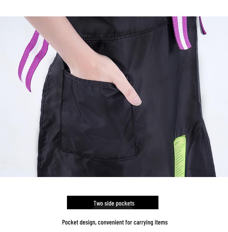Korean Style Nylon Sleeveless Work Apron for Coffee Shop & Barbers