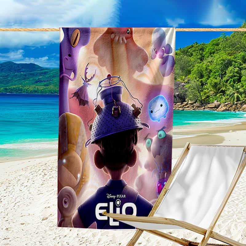 proof beach towel with a Elio Ooooo & Glordon pattern - soft,absorbent,quick-drying,machine washable - perfect for swimming,camping,bathing