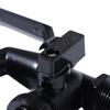 1/2 Inch Inlet Garden Faucet Black Paint Bibcock Rust-Proof Double Outlet Faucet  Outdoor Garden