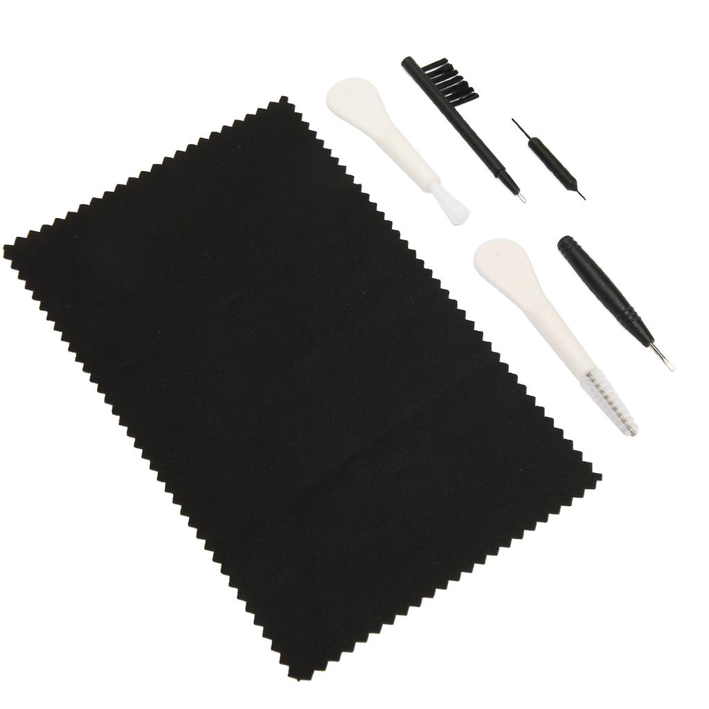 6pcs Sound Amplifier Cleansing Tools Debris Earwax Removal Earphone Care Brushes Accessories Kit White Brush