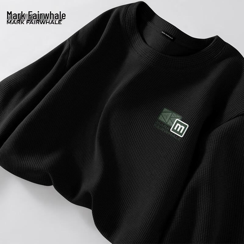 Mark Fairwhale Men's Heavyweight Waffle Knit Long Sleeve T-Shirt