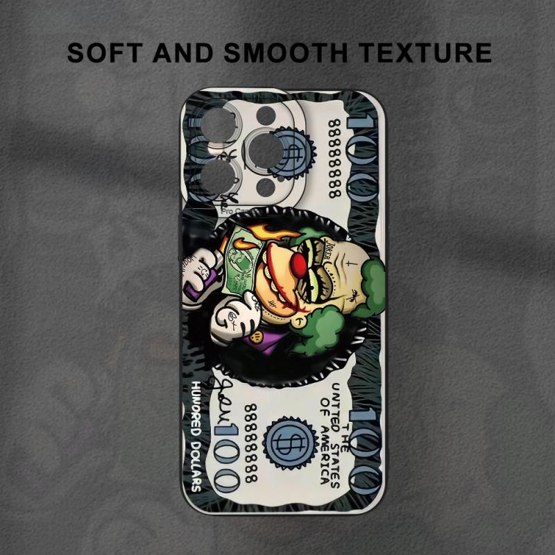 Custodia per telefono grafica con motivo clown divertente per iPhone 15 14 13 12 11 x XR Xs SE2 SE 8 7 plus pro Max mini cover posteriore in silicone