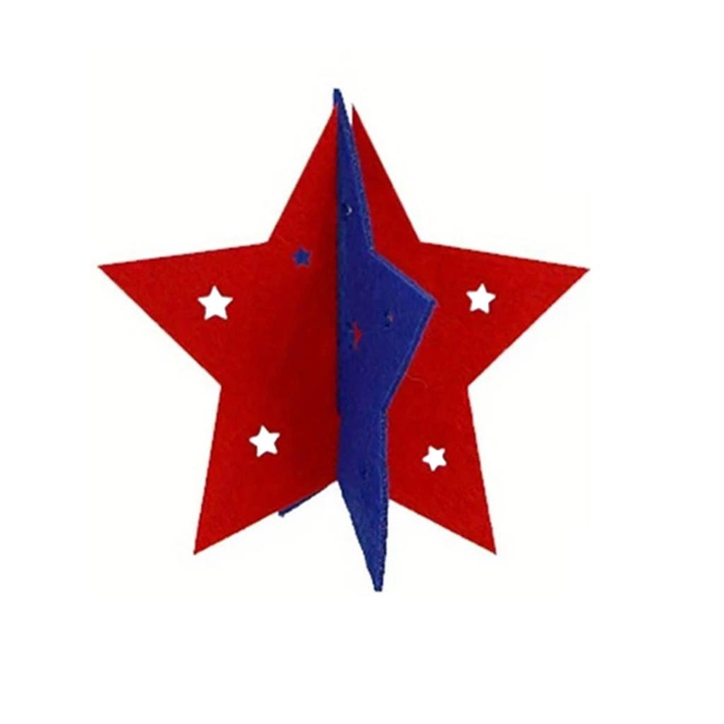 3pcs Independence Day 3D Star Home Decorations, Interesting Home Wooden Decorations