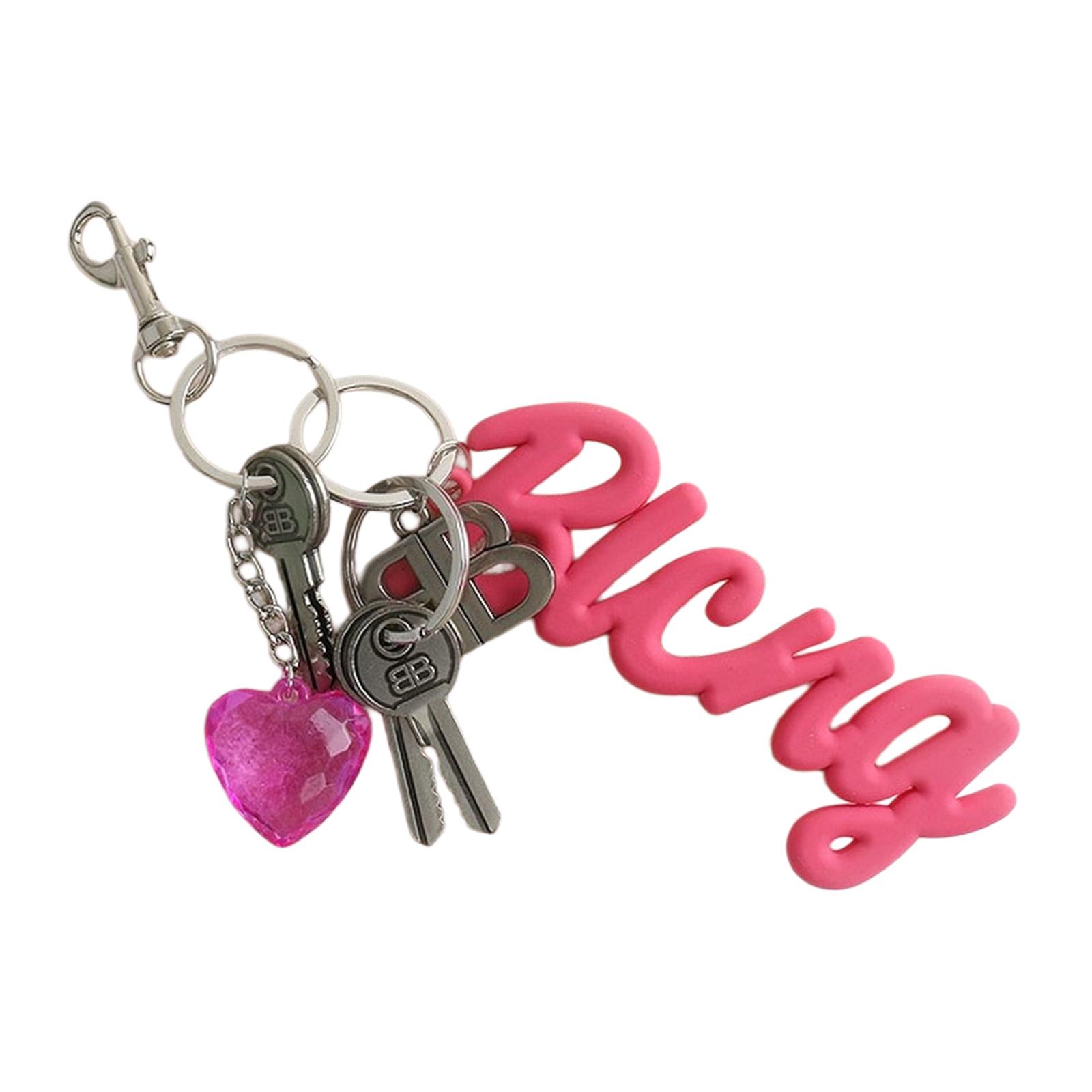 

Практичный силиконовый брелок с буквой, шарм для сумки с сердечком, мягкий силиконовый аксессуар для ключей, подходит для стильных аксессуаров 9