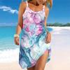 Women's Beach Dress Mini Dress Tie-dye Print Casual Modern Dress Sleeveless Loose Fit Outdoor Daily Summer