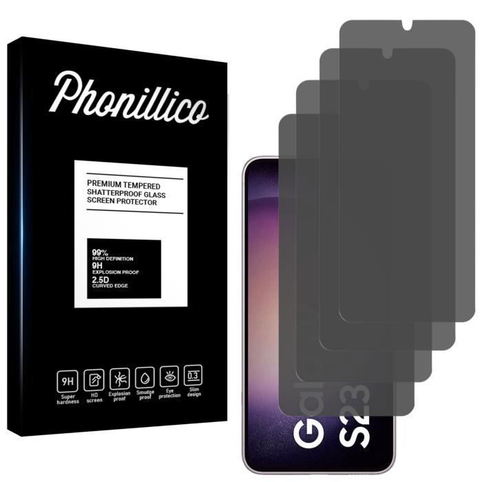 Film de protection - Phonillico - Samsung Galaxy S23 - Pack de 4 - Noir - Anti espion - Résistant aux rayures