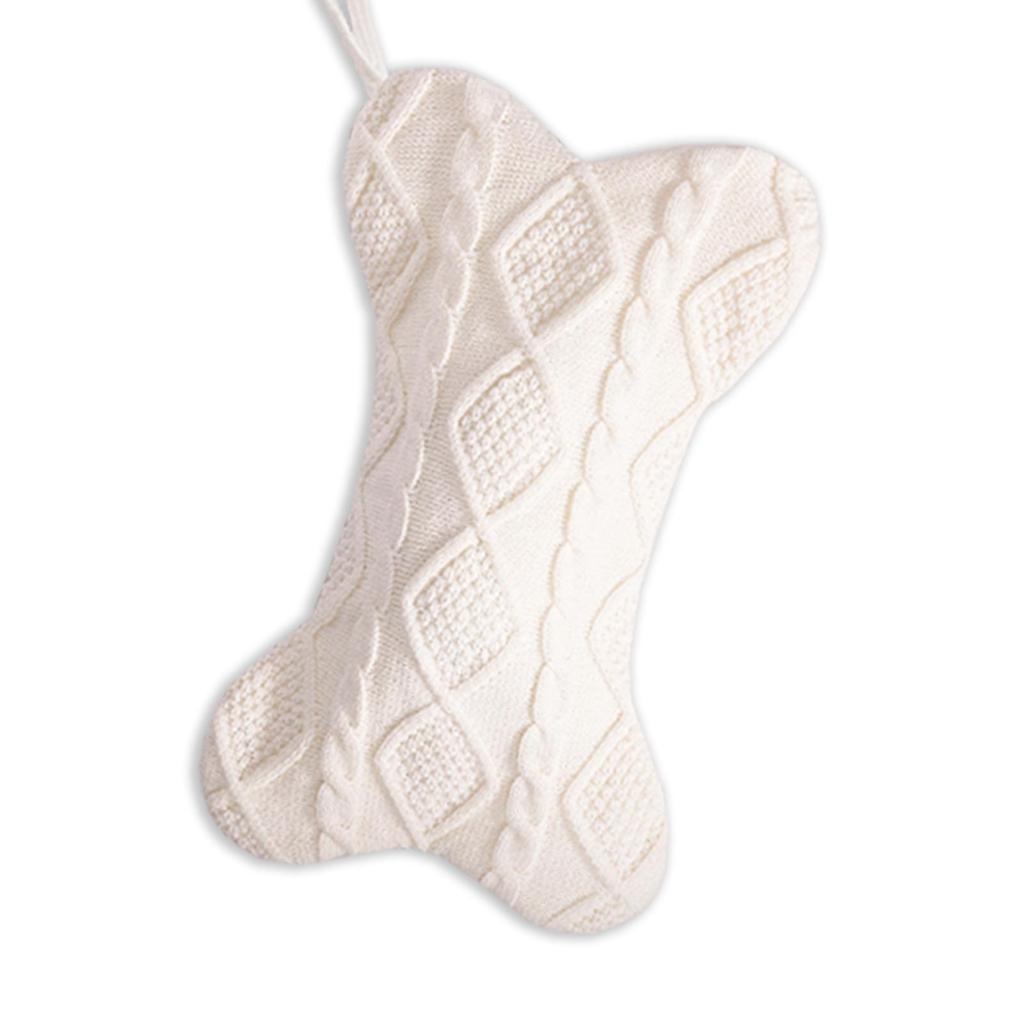 Creative Christmas Tree Ornaments: Knitted Bone Stocking Gift Bag