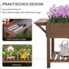 Raised Bed Planter Box With 8 Divided Grids Foldable Shelf Flower Box Flower Pot Herb Garden Solid Wood Brown 123 X 54 X 80 Cm