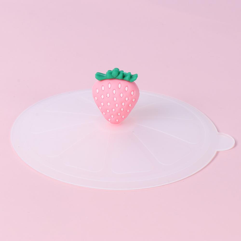 Cute Reusable Cap Silicone Cup Cover Leakproof Dustproof Suction Cup Cover