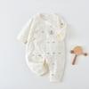 Butterfly Print Cotton Rompers for Newborns - Unisex Spring/Autumn Outfit