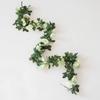 Silk Roses Artificial Vine Hanging Flowers for Wall Christmas Rattan Fake Plants Leaves Garland Outdoor Wedding Home Decoration