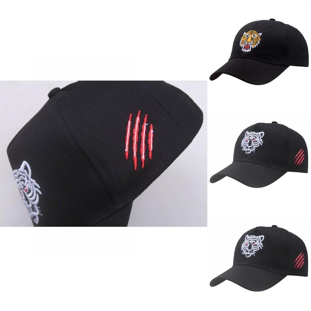 Tiger Head Embroidered Mesh Cap For Camping And Hiking Mens Outdoor Sports Hat