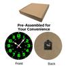 Green Numbers Wooden Round Silent Hanging Wall Clock, Suitable For Living Room, Office, Study Room, Bedroom, Home Decoration