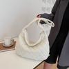 Internet Celebrity Fashion Small Fresh Leisure Bag Autumn and Winter Rhombus Embroidery Thread Shoulder Armpit Bag Simple Women's Bag Foreign Style 
