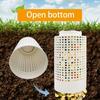 1 unidad Contenedor de compostaje de lombrices de tierra de plástico blanco con agujeros y tapa - Ideal para residuos orgánicos, Adecuado para jardines, patios, huertos