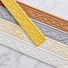 10m Roll Waterproof Self Adhesive Baseboard Sticker 3D Wall Border Trim Wallpaper For Household Interior Decor