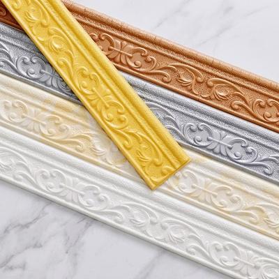 10m Roll Waterproof Self Adhesive Baseboard Sticker 3D Wall Border Trim Wallpaper For Household Interior Decor
