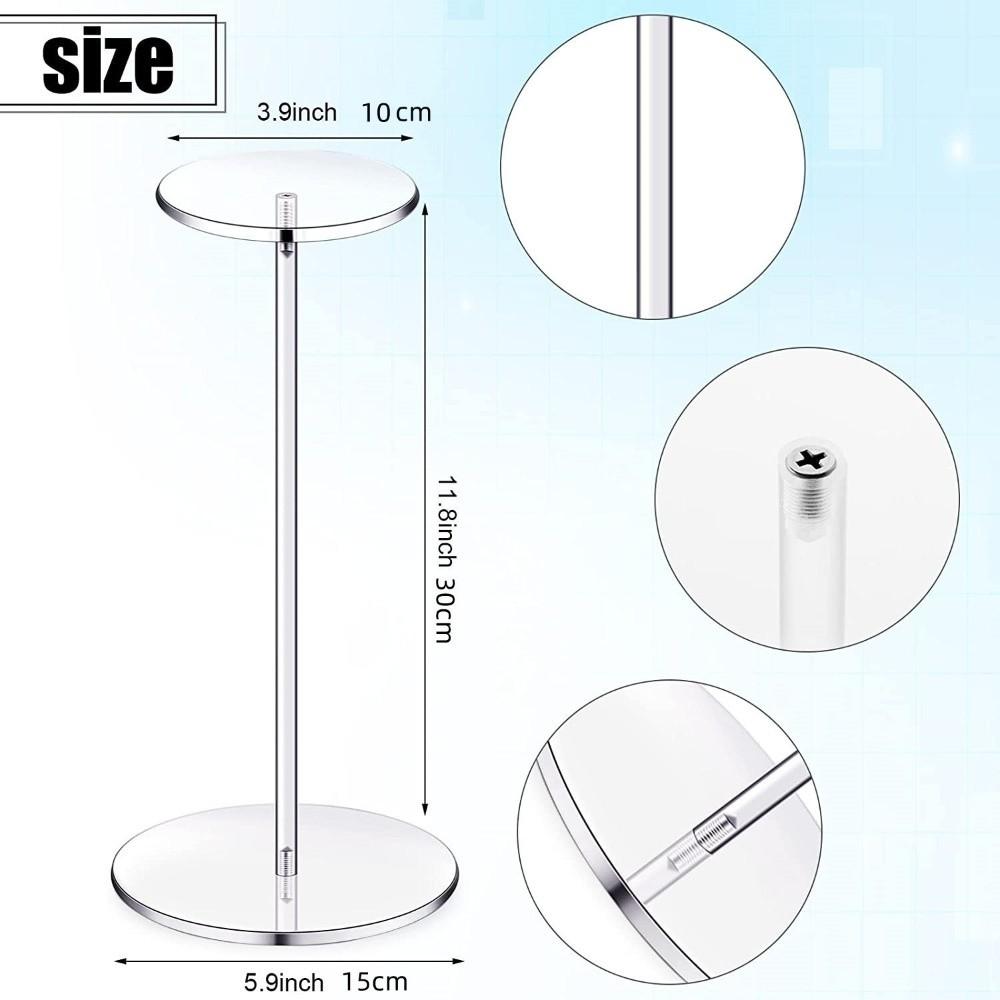 New 30/35/40cm Cap Display Stand Acrylic Transparent Wig Display Rack Hat Riser Bracket for Watch Display Hat Jewelry Shop