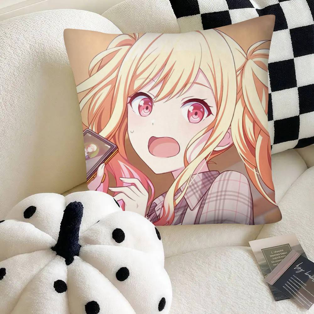Creative Cartoon Leoneed Tenma Saki Pillow Case Fashion Square Pillowcase Bedroom Sofa Room Ins Decoration Leisure