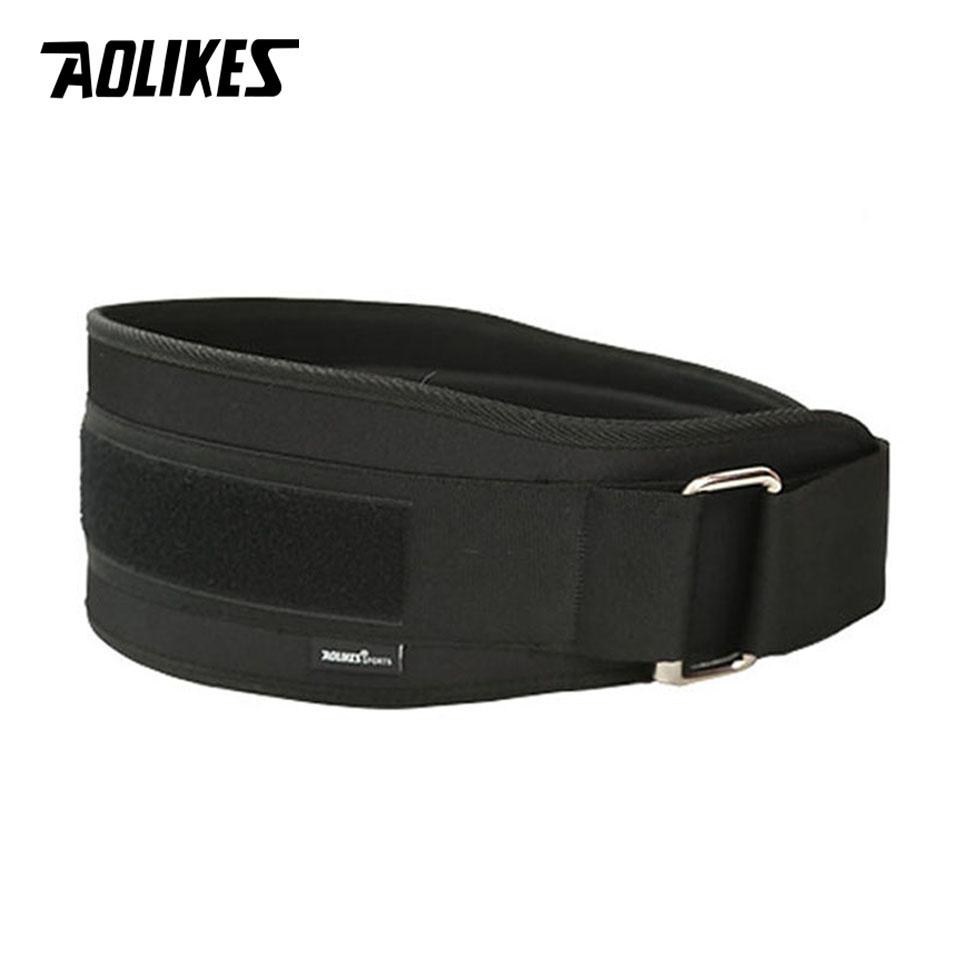Aolikes 1Pcs Sport Pressurized Weightlifting Bodybuilding Waist Support Belt Fitness Squatting Training Lumbar Back Supporting