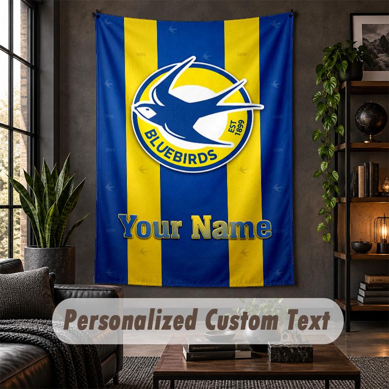 Personalized Wall Tapestry,Cardiff City Custom Text, Soft Fabric Wall Art For Indoor Decoration