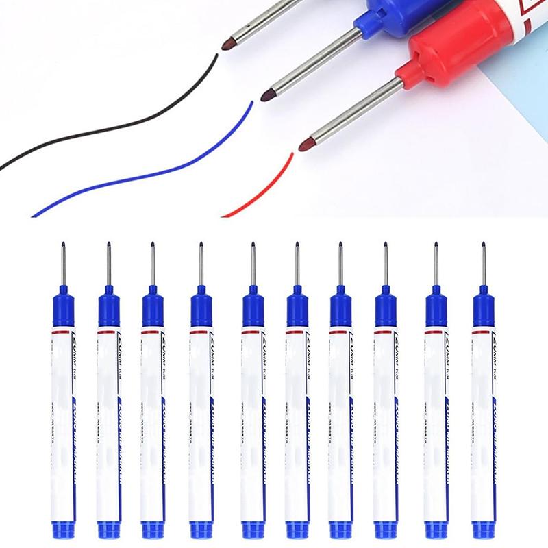10ks/sada 20 mm Hluboký otvor s dlouhým hrotem Permanentní popisovače pro kovové perforační pero Vodotěsná koupelna Dřevoobráběcí dekorace