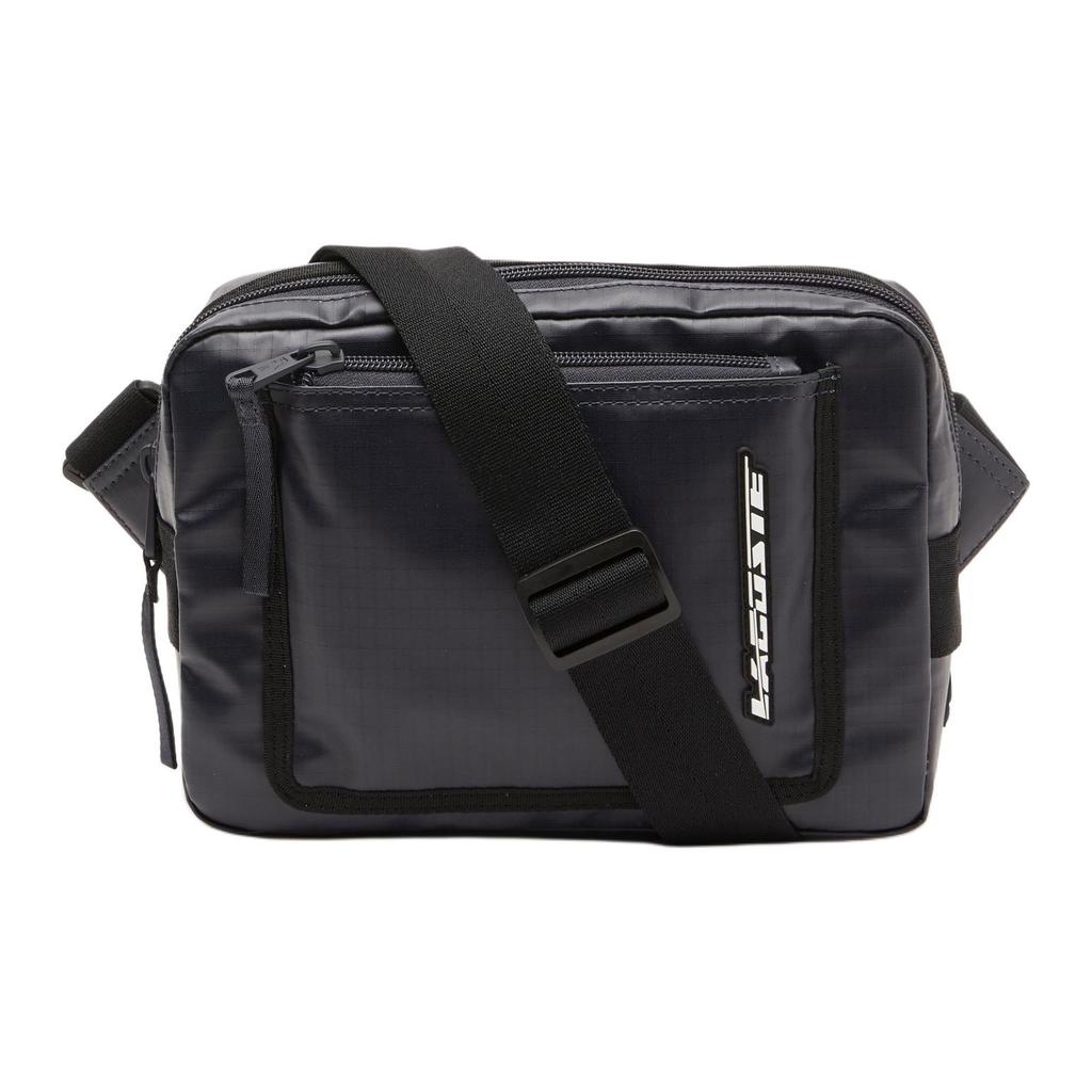 Lacoste Zipper Adjustable Shoulder Strap Coated Polyester Crossbody Bag Men bags Midnight-Blue Black NH4266SB-M20