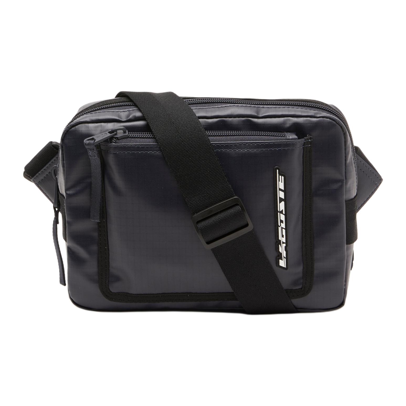 

Lacoste Zipper Adjustable Shoulder Strap Coated Polyester Crossbody Bag Men bags Midnight-Blue Black NH4266SB-M20 Midnight Blue Black