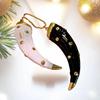 Personalized Enamel Horn Pendant Necklaces For Women Luxury Design Long Necklaces Vintage Chunky Jewelry Gift