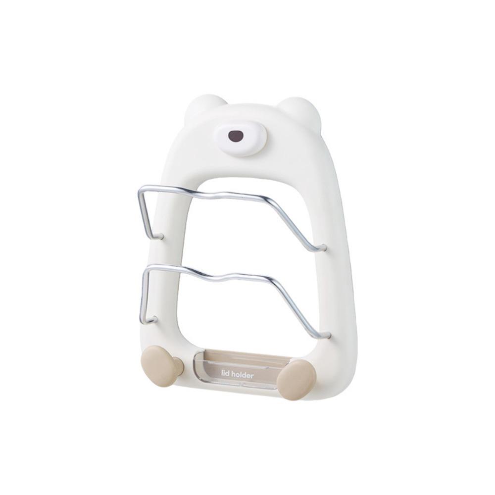 Practical Suction Cup Pot Lid Holder Wall Mounted Multi-Layer Pan Cover Storage Holder Punch-Free Pot Lid Rack