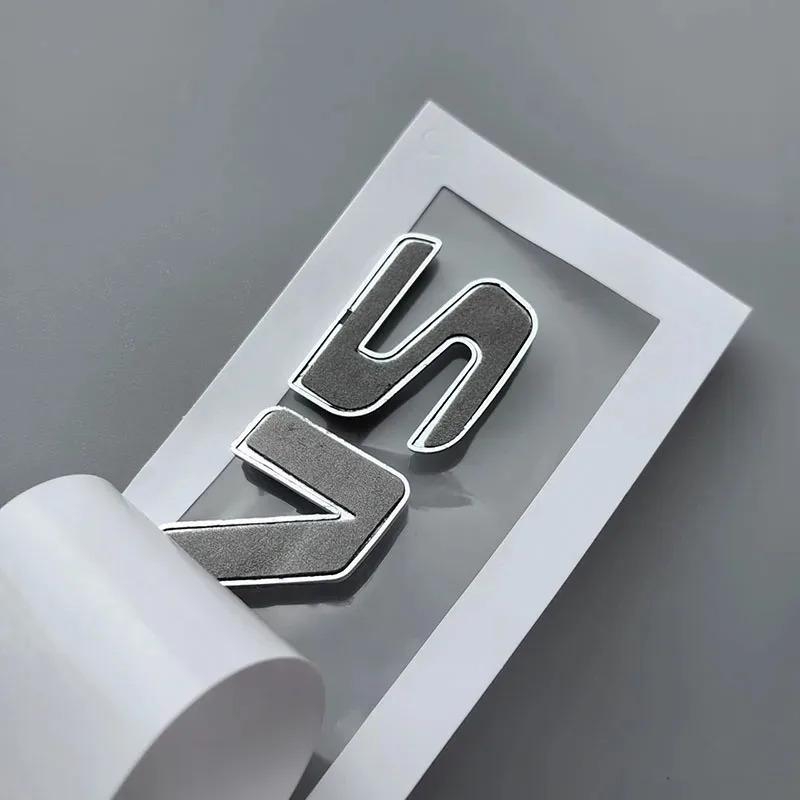 Flat ABS Letters V12 Car Emblem Trunk Fender Nameplate Logo Sticker for mercedes benz S400 S500 S600 Chrome Glossy Black