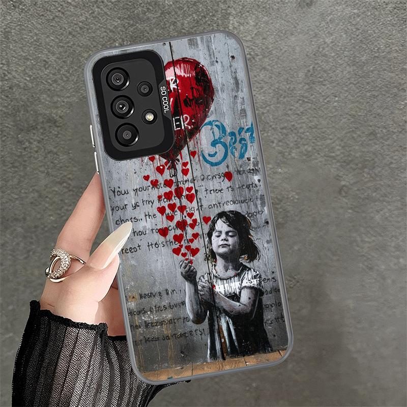 B-Banksy Art Graffiti Artist Soft Phone Case for Samsung A17 A16 A15 A14 A13 A57 A56 A55 A54 A53 A37 A36 A35 A34 A33 A26 A25 A24