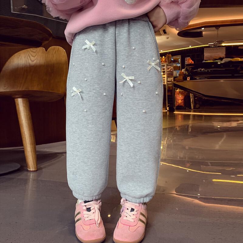 

MIMIHALO Girls Fleece-Lined Casual Sport Pants 100cm