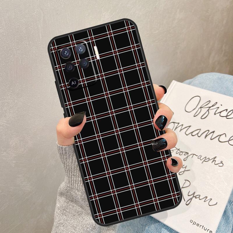 

Клетчатый чехол-полоска для Oppo A5 Pro A15 A17 A57 A77 A94 A74 A54 A16 A76 A96 A40 A60 A80 A18 A38 A58 A78 A98 OPPO A74 5G