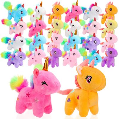 4-24 Pezzi Mini Peluche Unicorno Peluche Giocattoli per Feste a Tema Unicorno Giocattoli all'Ingrosso Portachiavi Peluche Fai da Te Animale di Peluche per Bambini Bomboniere per Feste