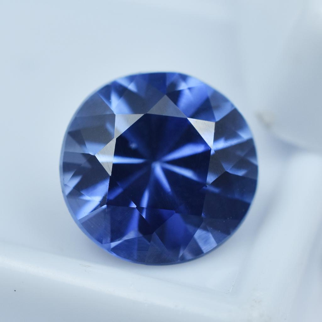Natural Blue Tanzanite Loose Gemstone 6.25 ct Round Cut Extremely for Jewelry Making and Crafts