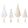 În stoc Umbrelă din Dantelă Handmade Pânză de Mătase Broderie Flori din Dantelă Umbrelă de Soare Nuntă Mireasă Fotografie Umbrelă Culoare Alb Bej
