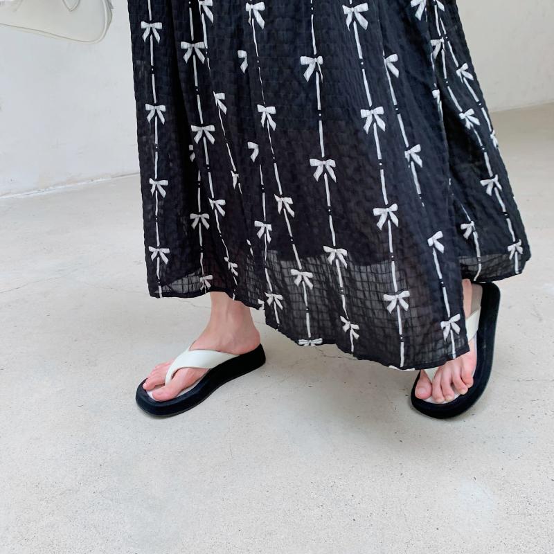 DIMANAF 2025 Summer Plus Size Dress Women Loose Casual Dress Basic Vintage Short Sleeve Bow Printing Long Dress