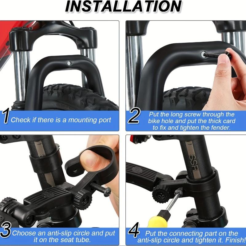 2pcs Bike Mudguard Set Bicycle Fenders Splash Fender Guard Set Road Mountain MTB Front Rear Mudguard Cycling Riding Accessories